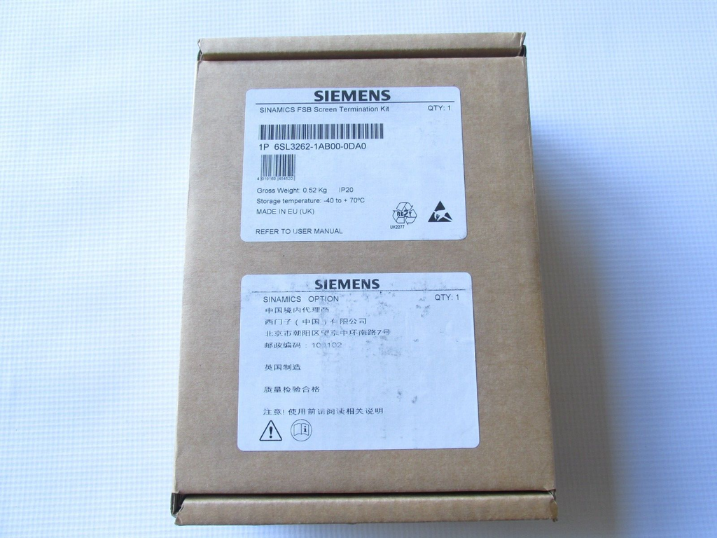 New OEM Siemens Sinamics FSB Screen Termination Kit 1P 6SL3262-1AB00-0 ...