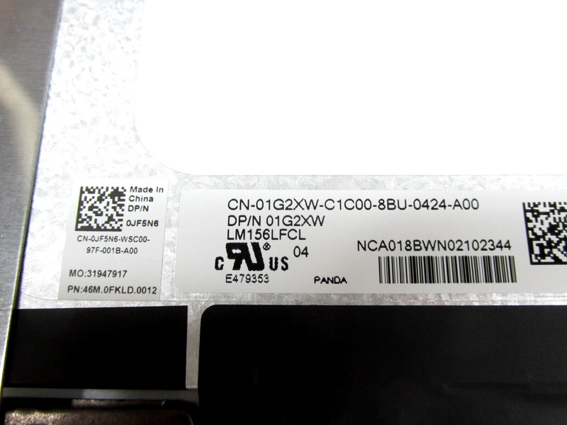 New OEM Dell Vostro 5581 FHD LCD Panel Matte with Hinges IVA01 1G2XW JF5N6
