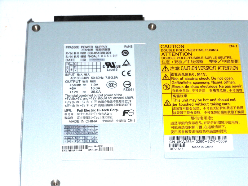 NEW Dell OEM EMC EMC2 AX4-5 420W Power Supply FPA550E 856-851288-001 KW255