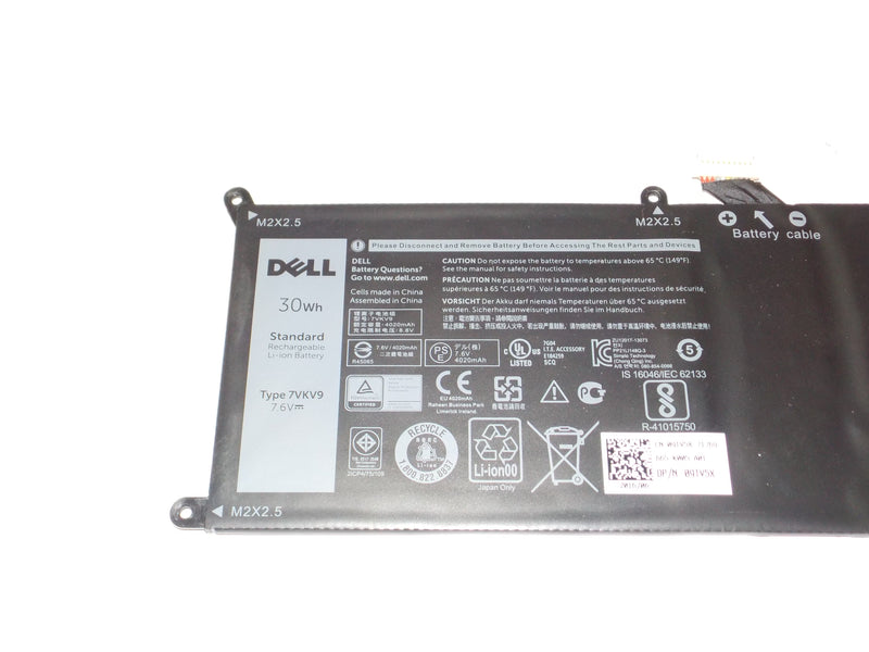 Dell OEM Original XPS 12 (9250) / Latitude 12 (7275) 30Wh Laptop Battery - 7VKV9