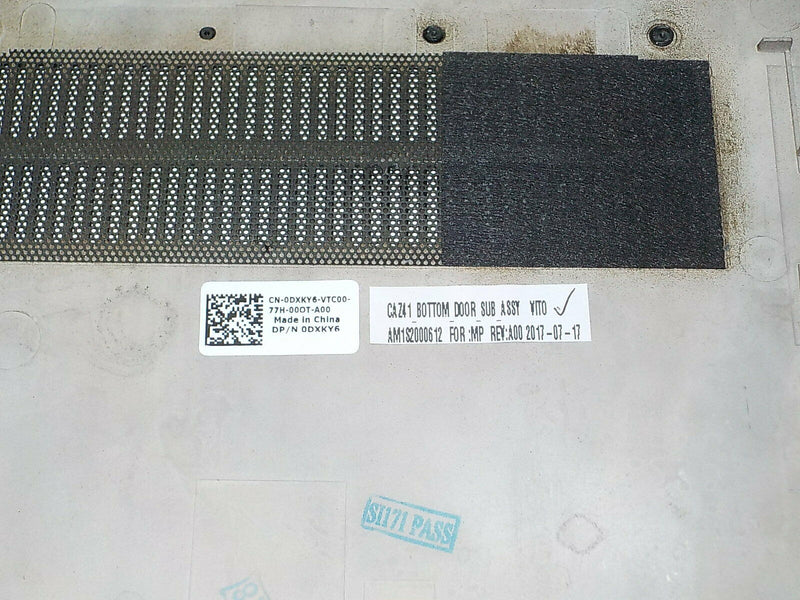 New OEM Dell Latitude 7389 Laptop Bottom Case Cover Black Assembly DXKY6 HUB 02