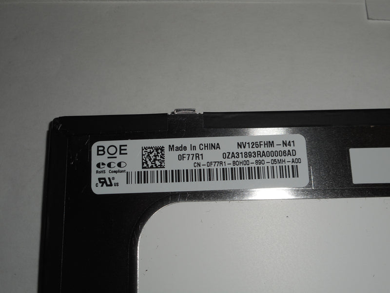 OEM Dell Latitude 5280/7280 12.5" FHD LCD LED Screen Display P/N: F77R1
