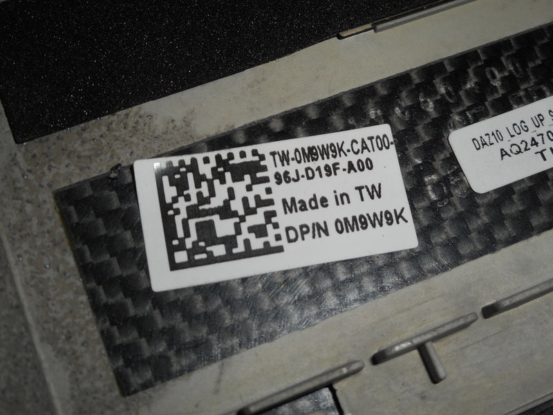 OEM Dell XPS 9575 Palmrest Backlit US Keyboard Touchpad Assembly G07 P/N: M9W9K