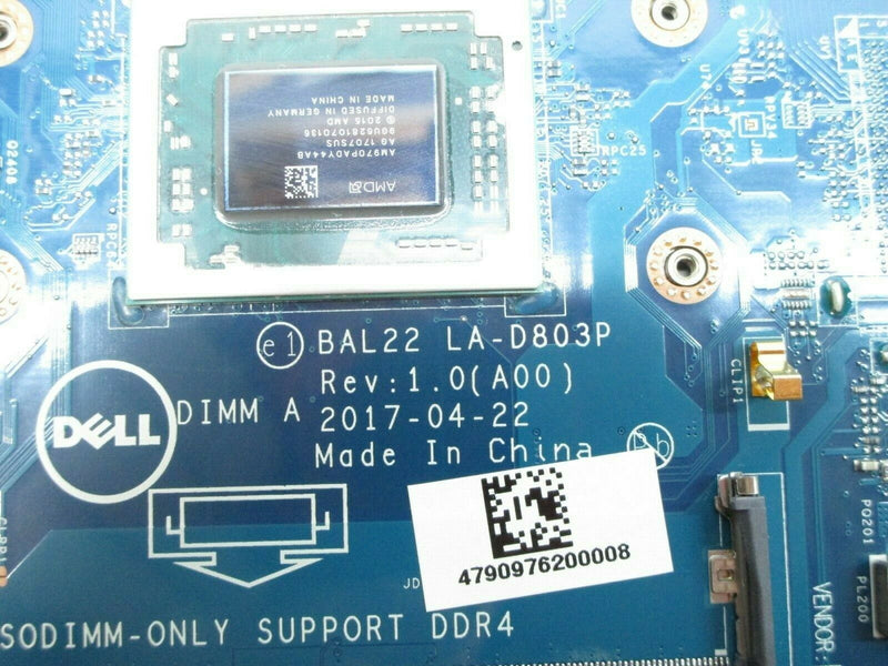 New Dell OEM Inspiron 5565 5765 Motherboard w/ AMD A12-9700P IVB02 N7GMF