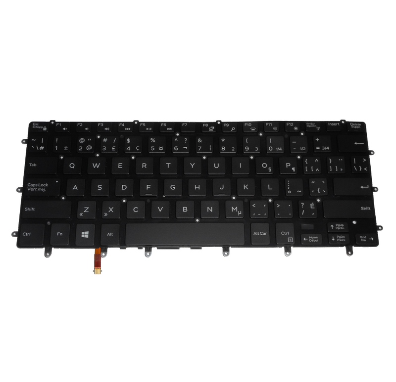 OEM Dell XPS 13 9350 Backlit Laptop Keyboard Canadian-French B02 P/N: 82R6F