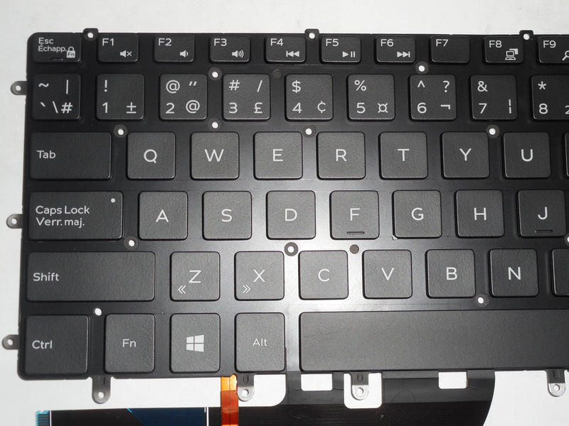 OEM Dell XPS 13 9350 Backlit Laptop Keyboard Canadian-French B02 P/N: 82R6F