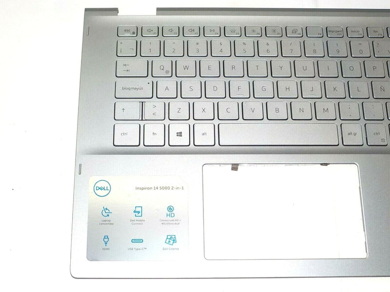 REF OEM Dell Inspiron 14 5000 2-in-1 Palmrest Spanish BKL Keyboard HUK11 NWXT3