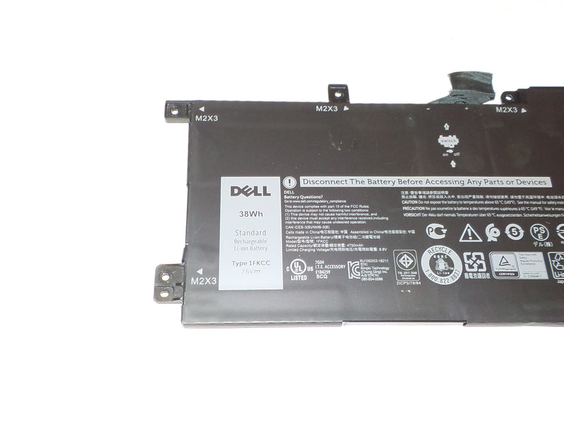 New Dell OEM Original Latitude 7200 2-in-1 2-Cell 38Wh Laptop Battery - 1FKCC