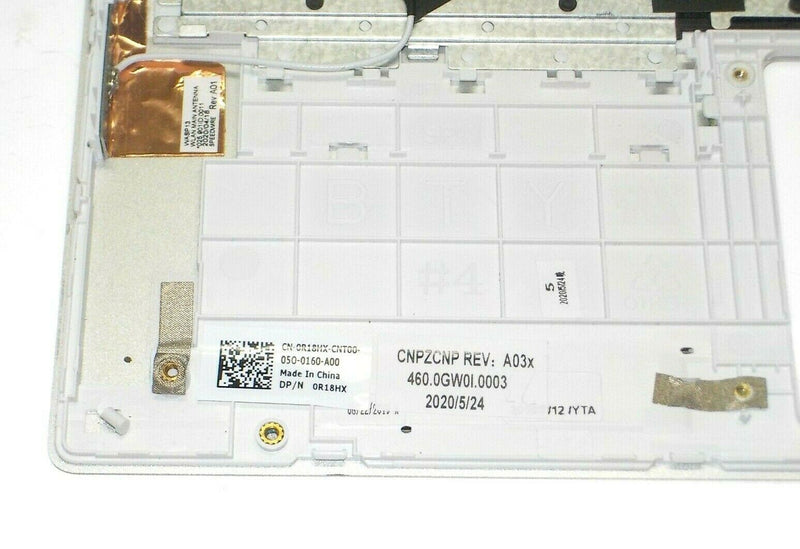 OEM Dell Latitude 7410 Palmrest Plastic Spanish Backlit Keyboard HUG07 R18HX