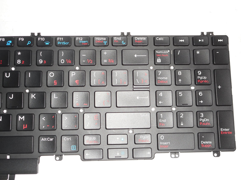 OEM Dell Precision 7530 Backlit Laptop Keyboard French-Canadian B02 P/N: FJ6WR