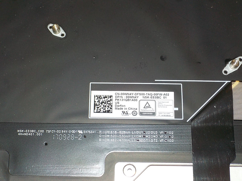 OEM DELL Alienware 17 R4 Backlit Laptop Keyboard Assembly NIA01 0WN4Y