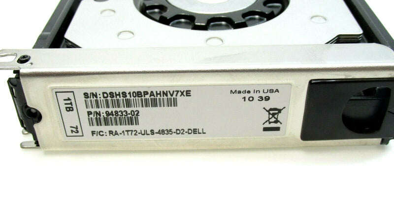Dell EqualLogic 1TB SAS 7.2k 3.5" 3Gbps Hard Drive with PS6500 Caddy 94833-02