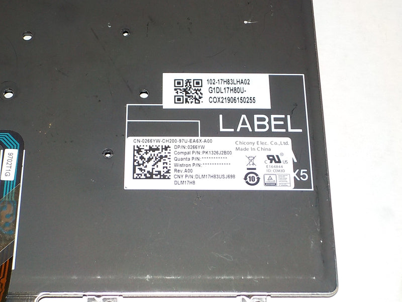 Genuine Dell Precision 7530 Backlit Laptop Keyboard NIF06 266YW 0266YW