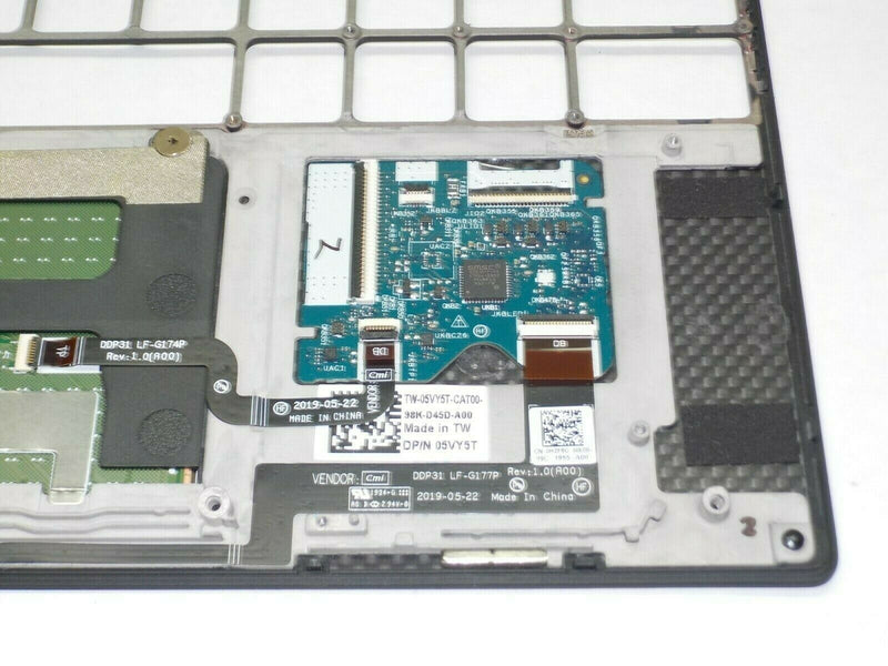 Dell OEM XPS 13 7390 2-in-1 Palmrest TouchPad Assembly UK Layout 5VY5T HUB02