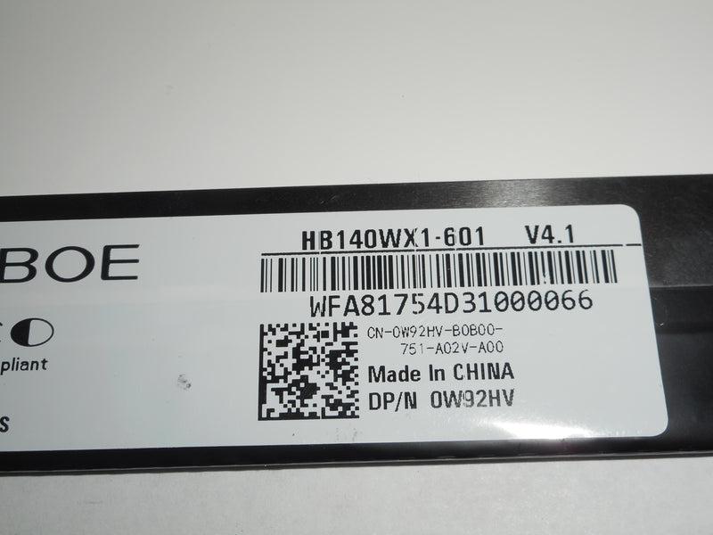 OEM Dell Latitude E3450/5450 14" WXGAHD LCD LED Screen Display P/N: W92HV