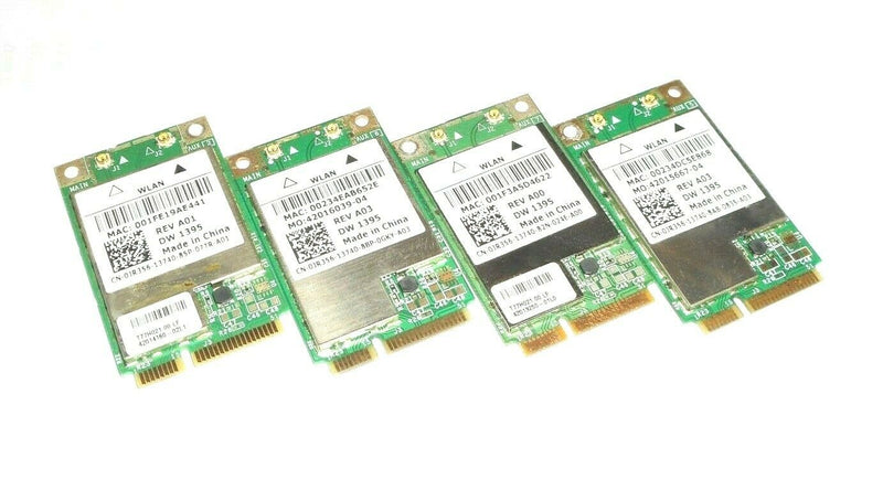 Lot Of 4 - Dell Wireless 1395 802.11 b/g WiFI Card WLAN Mini-PCI P/N: JR356