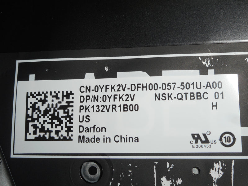 OEM Dell Alienware M15 R2 RGB Lunar Light Laptop Keyboard US-ENG P/N: YFK2V