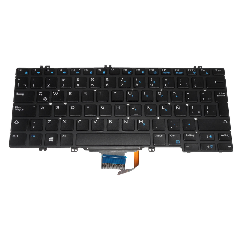 OEM Dell Latitude 5280/7280 Backlit Laptop Keyboard Spanish P/N: W6T39