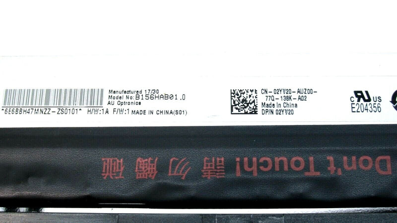 New Dell OEM Inspiron 15 5578 5568 15.6" TS FHD LCD Panel IVA01 C6WN9 0C6WN9